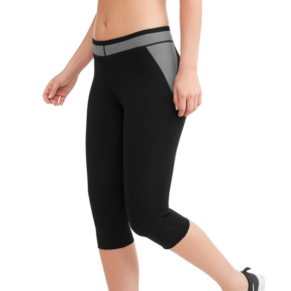 Slim & Trim Neoprene Slimming Capri Pants - Gray & Black - Size XL - New in Box - Picture 2 of 5